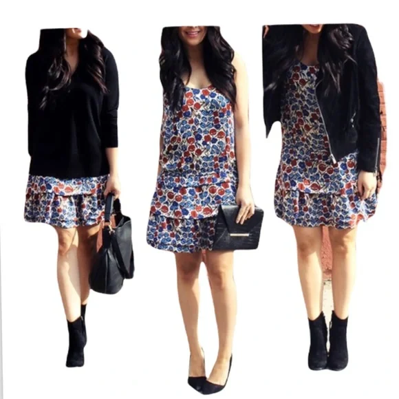 DEREK LAM 10 CROSBY ~ TIERED MINI-DRESS SIZE 8 - Picture 8 of 9